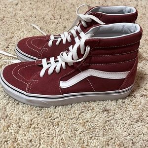 Women’s High-Top Maroon Vans Size 7